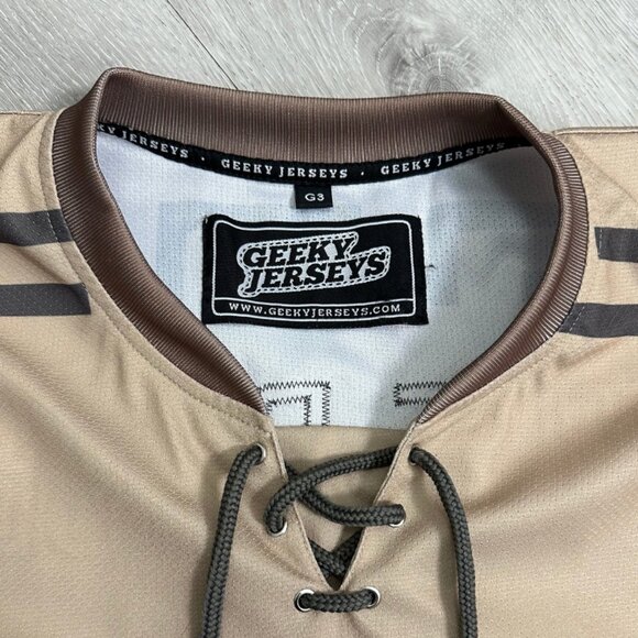 Rare The Big Lebowski The Dude Geeky Hockey Goalie Jersey - Size G3 (5XL) - Picture 10 of 12